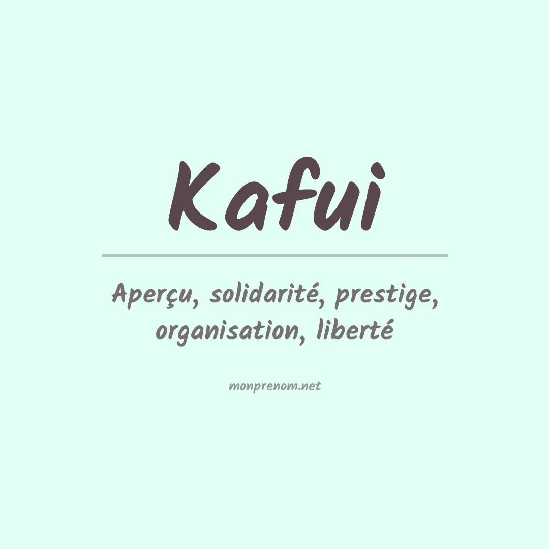 Prénom Kafui