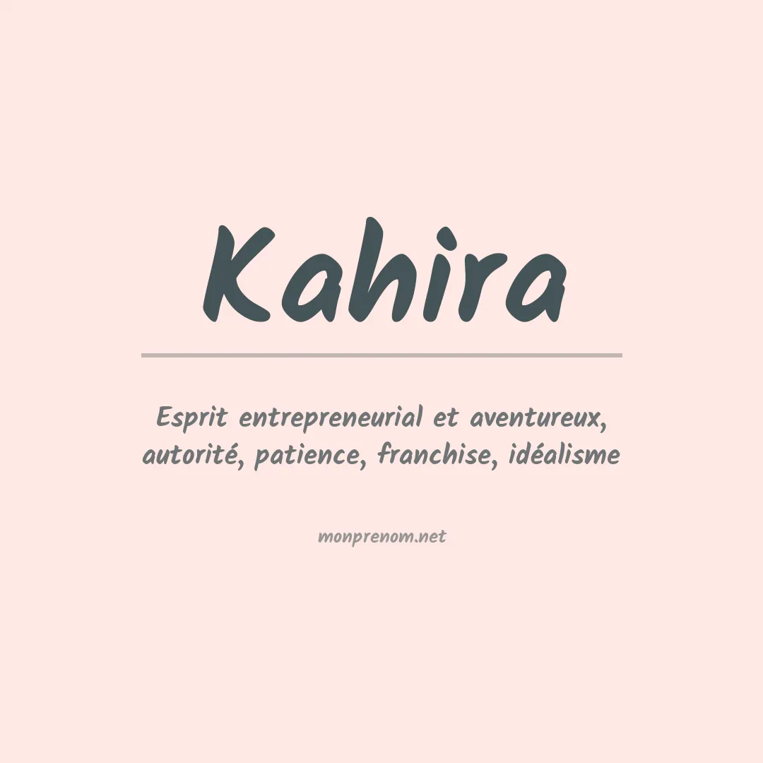 Signification du prénom Kahira