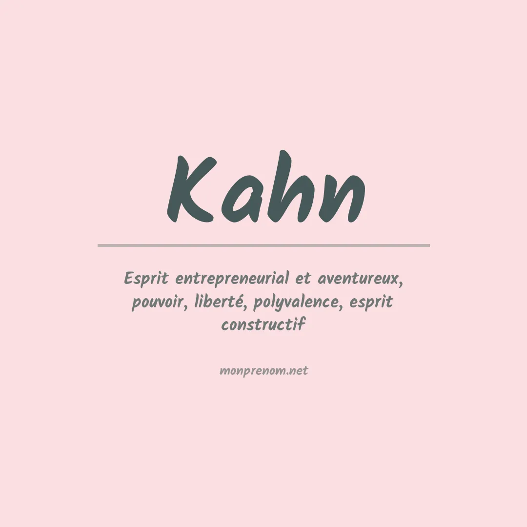 Prénom Kahn