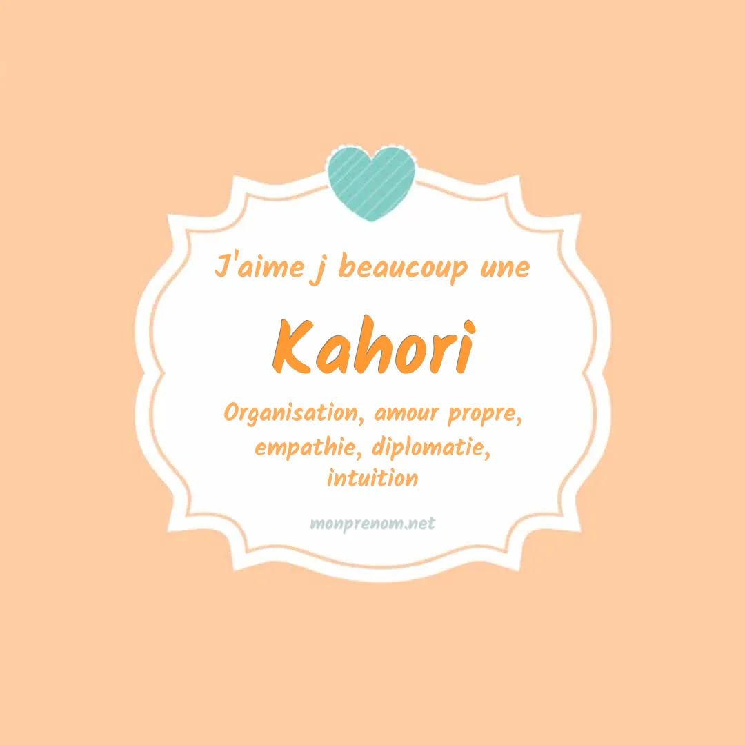 J'aime beaucoup Kahori
