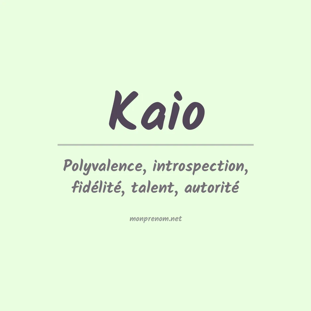 Prénom Kaio