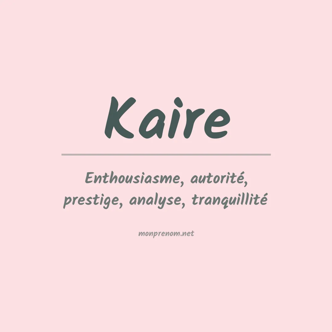 Prénom Kaire