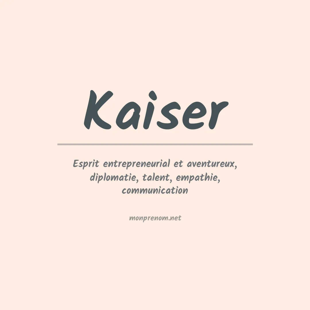 Prénom Kaiser