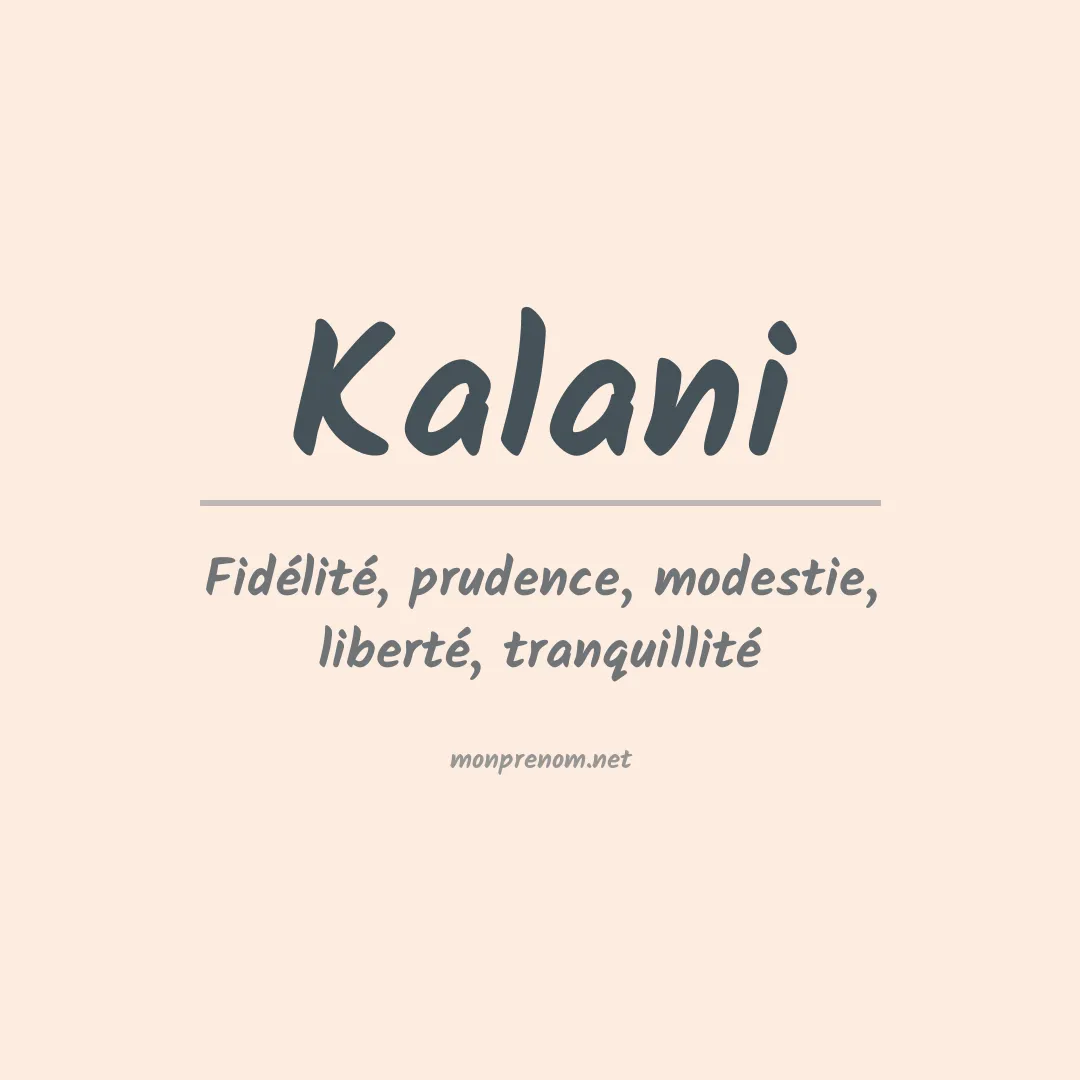 Prénom Kalani