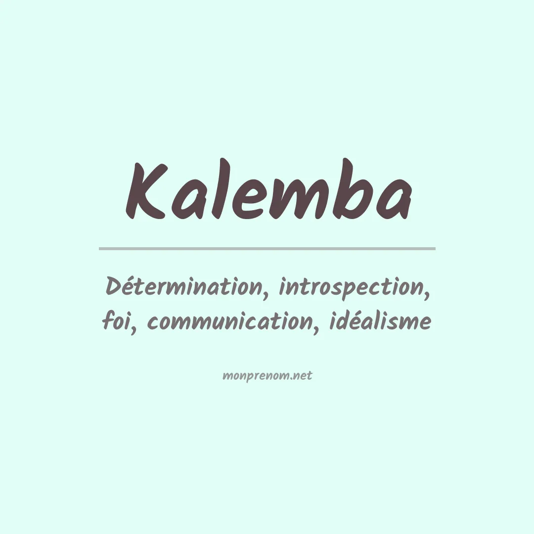 Prénom Kalemba