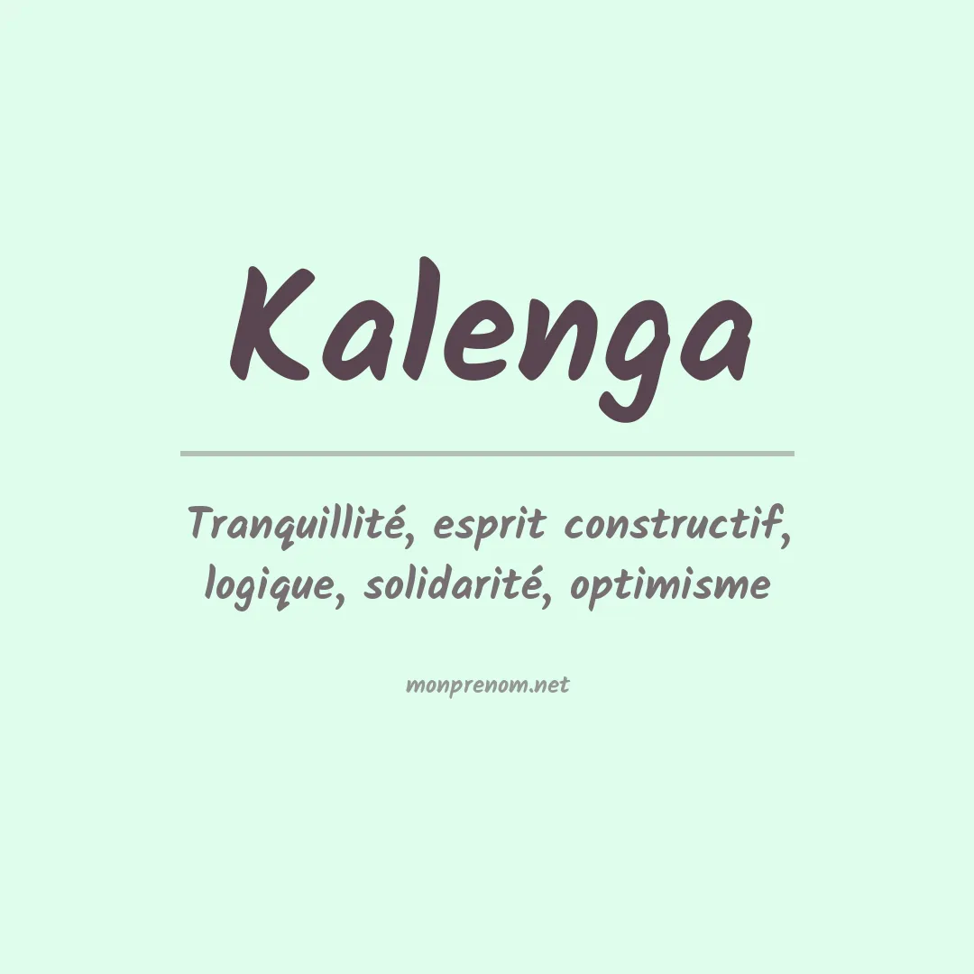 Prénom Kalenga