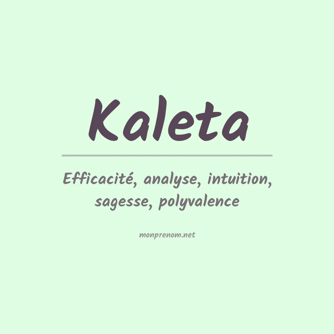 Prénom Kaleta