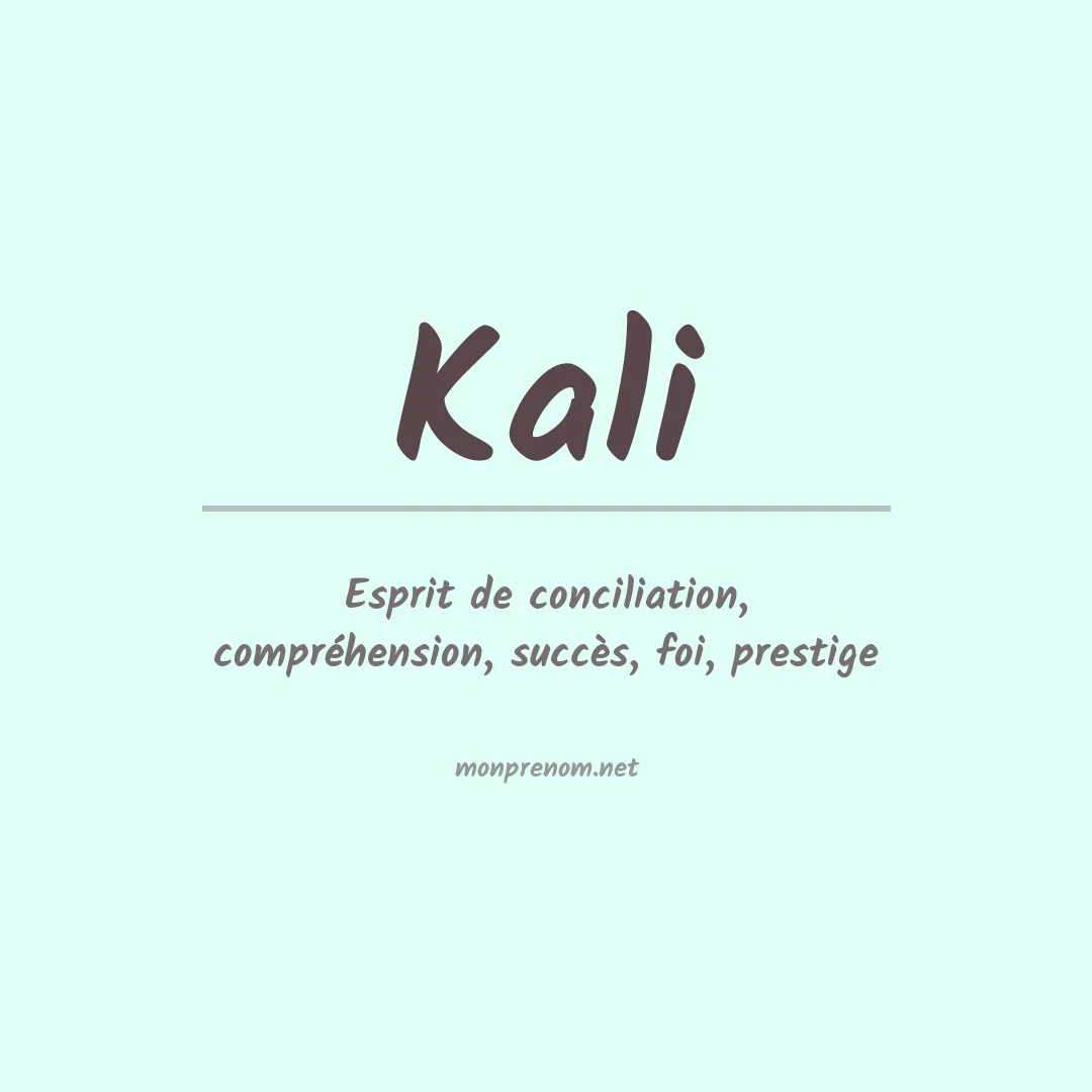 Prénom Kali