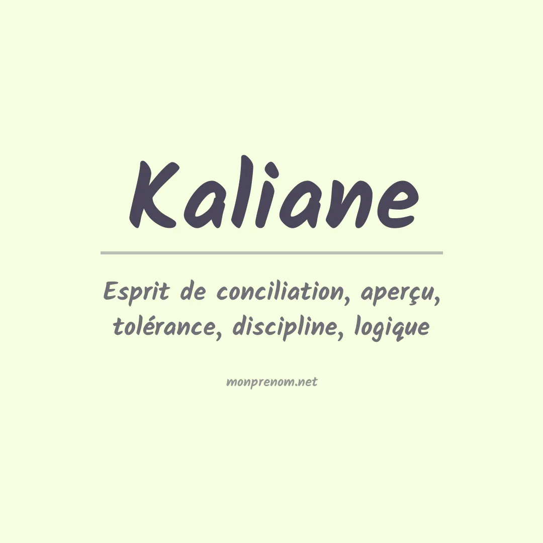 Prénom Kaliane