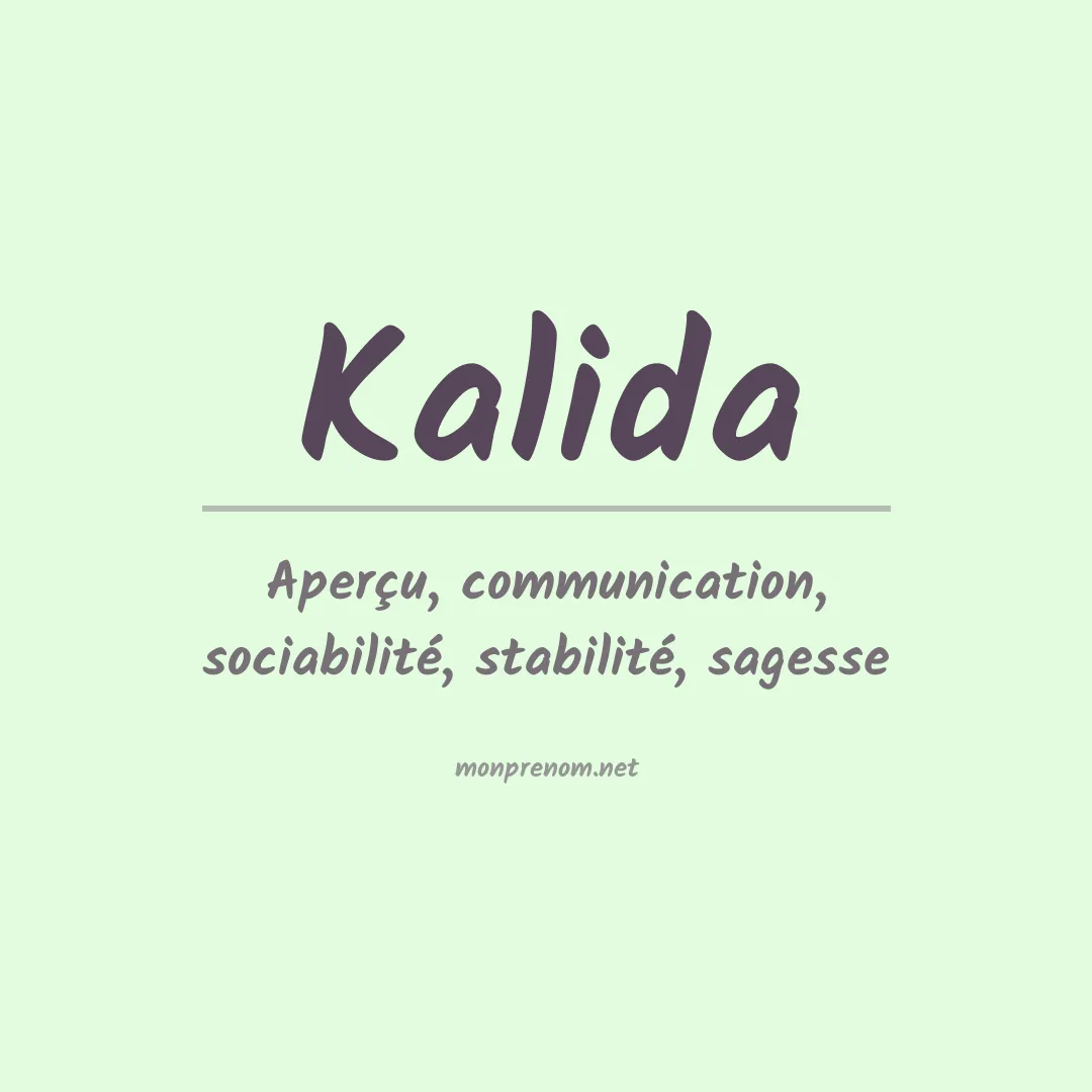 Prénom Kalida