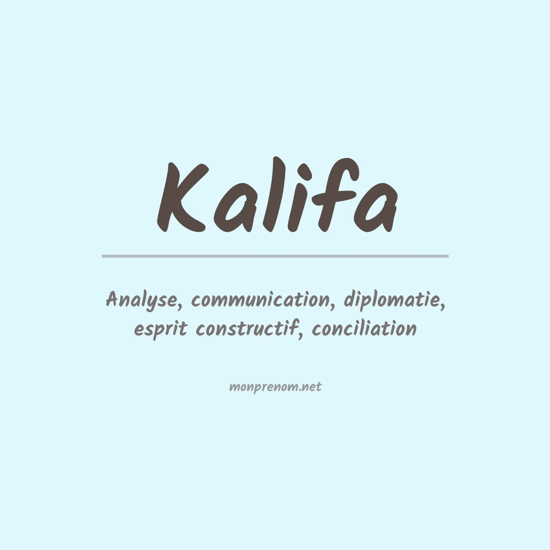 Prénom Kalifa