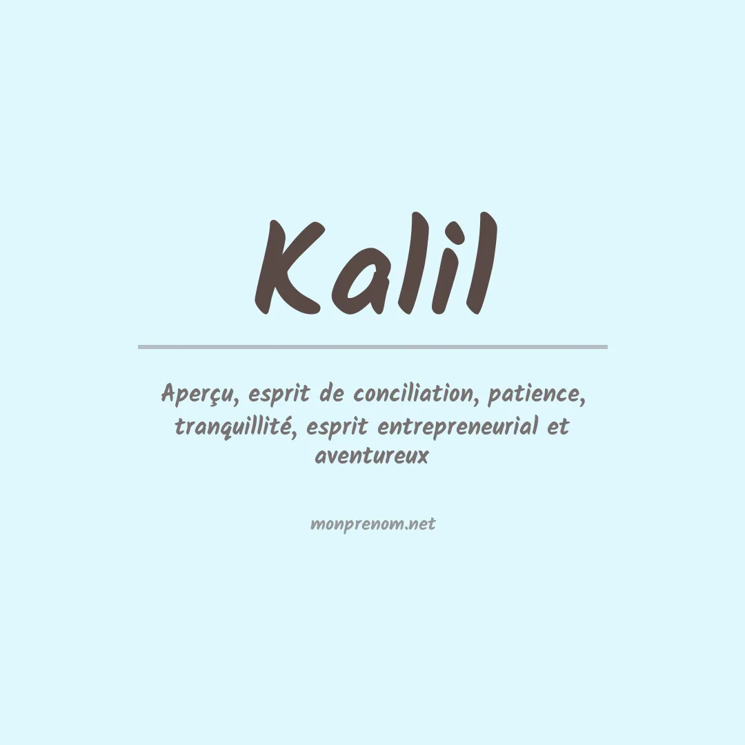 Prénom Kalil