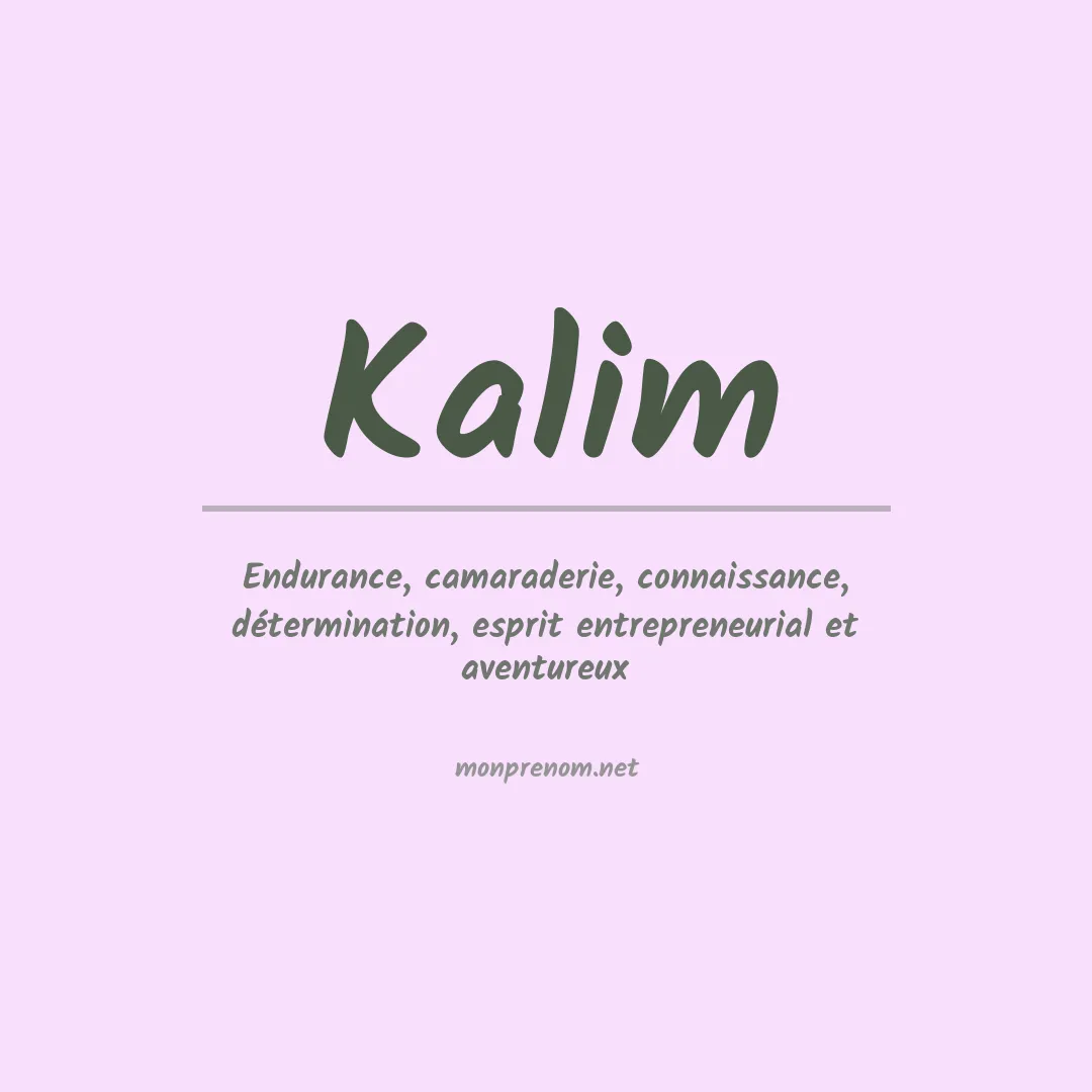 Signification du prénom Kalim