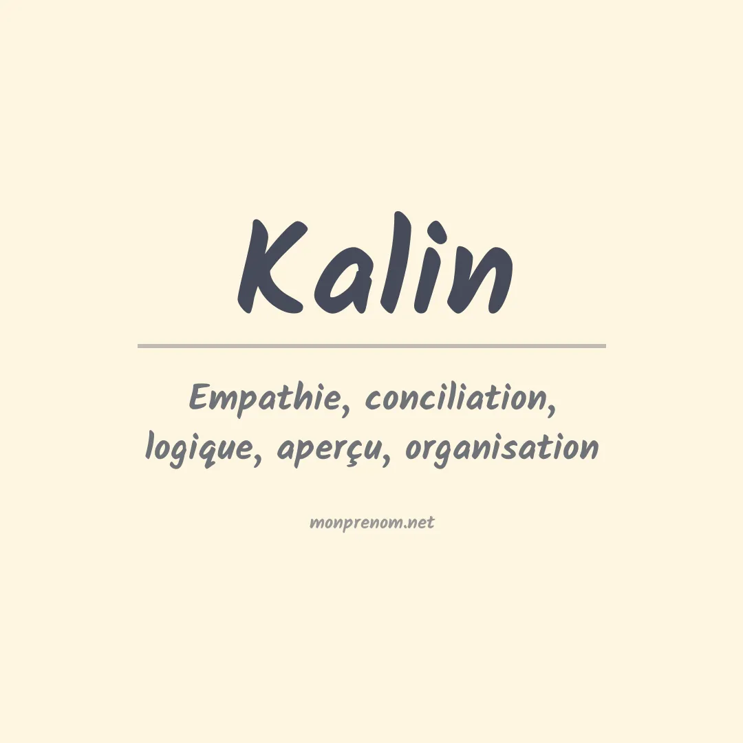 Prénom Kalin