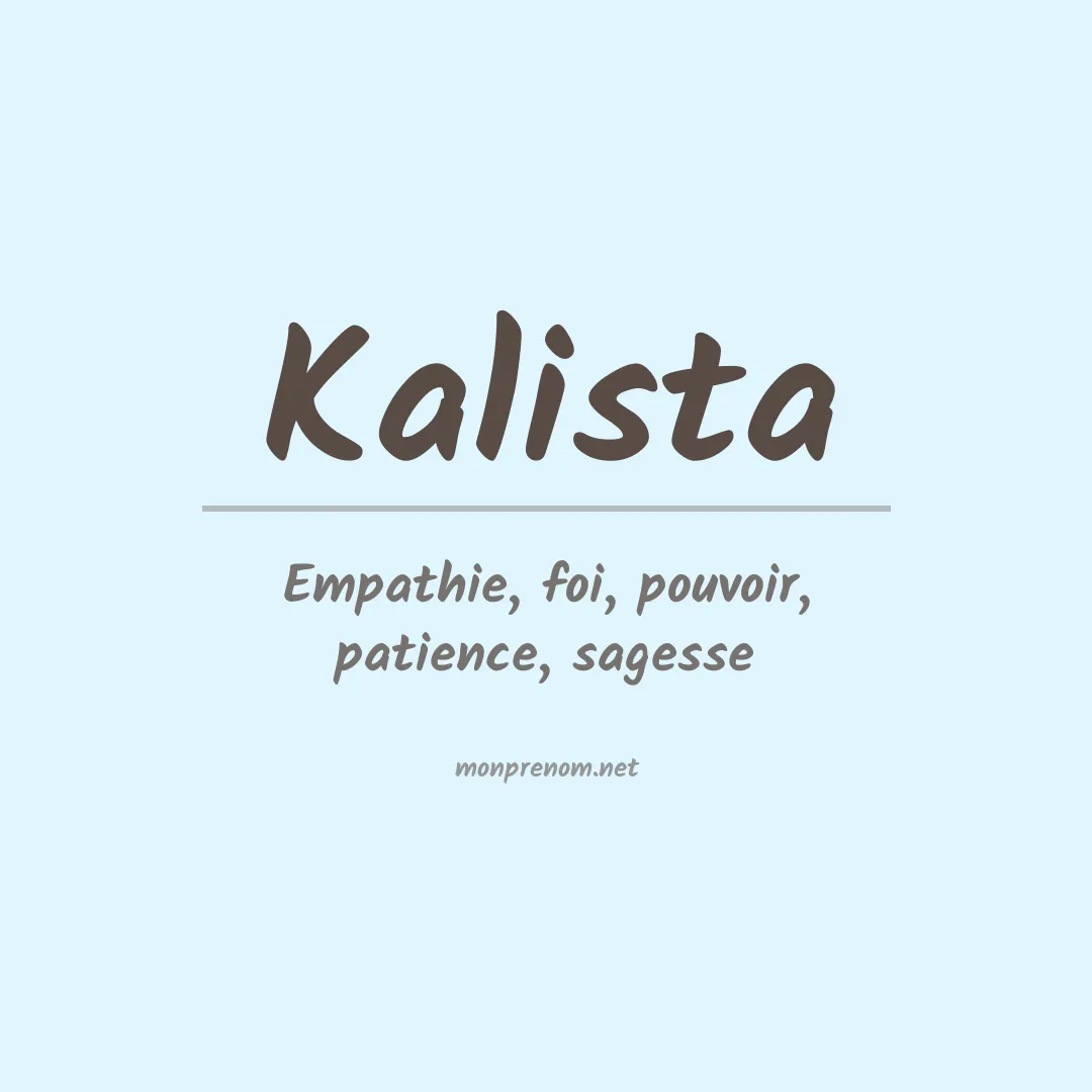 Prénom Kalista