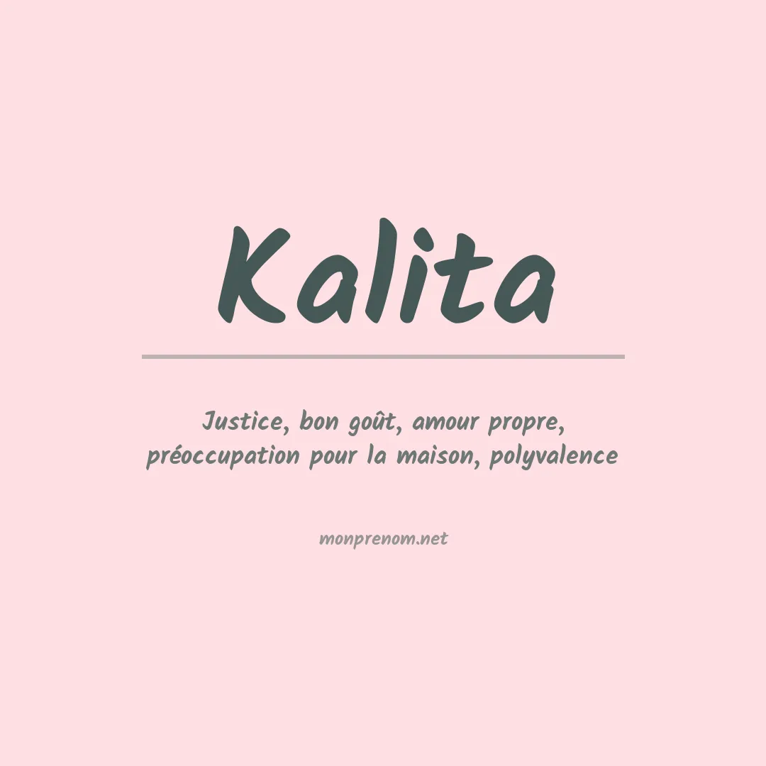 Prénom Kalita