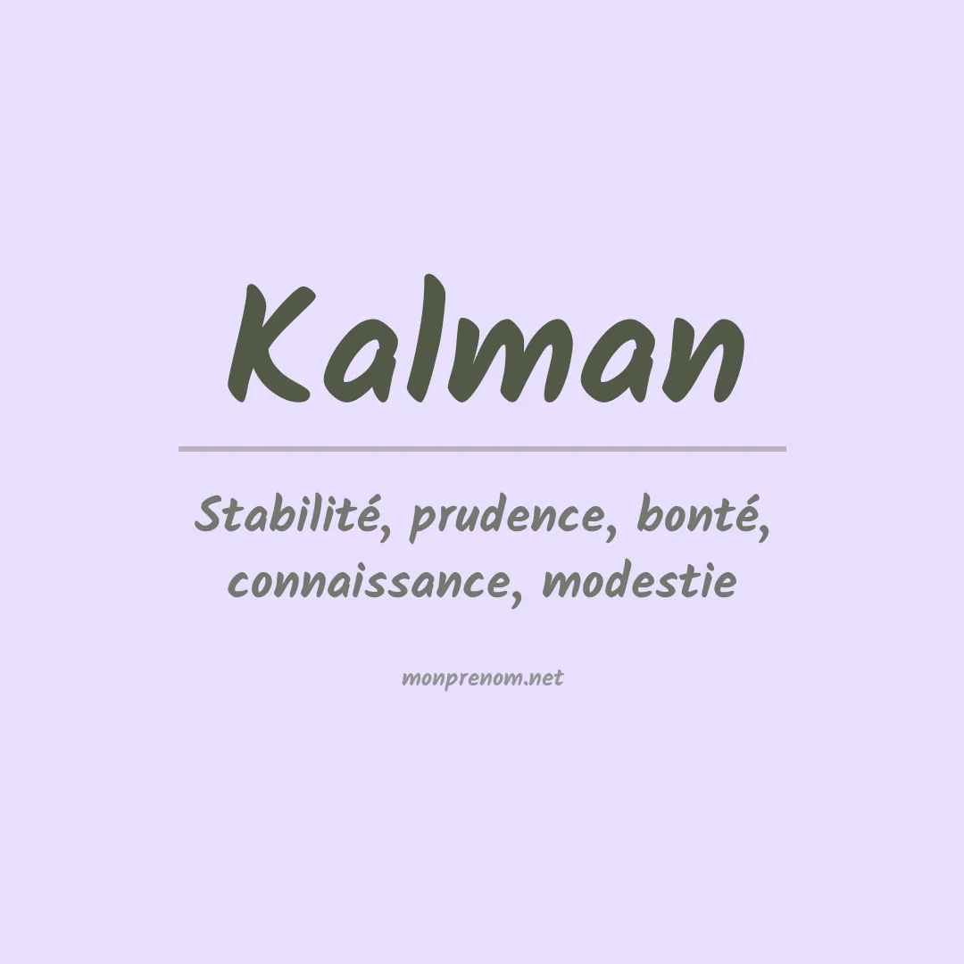 Prénom Kalman