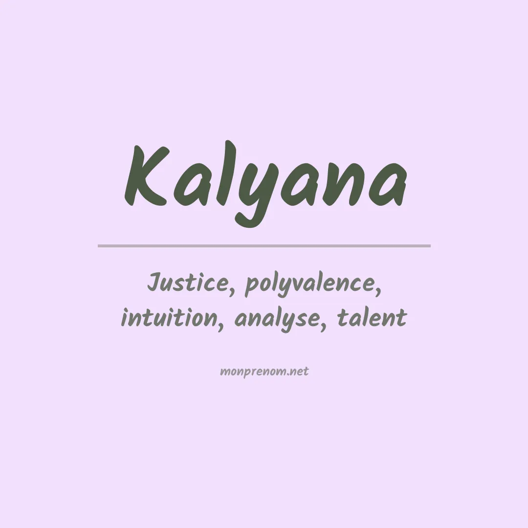 Prénom Kalyana