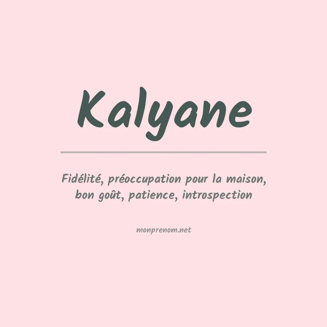 Prénom Kalyane
