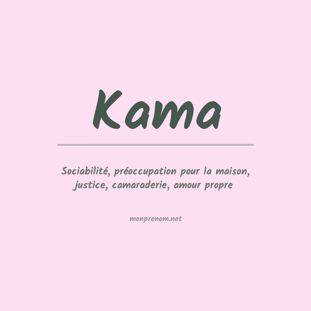 Prénom Kama
