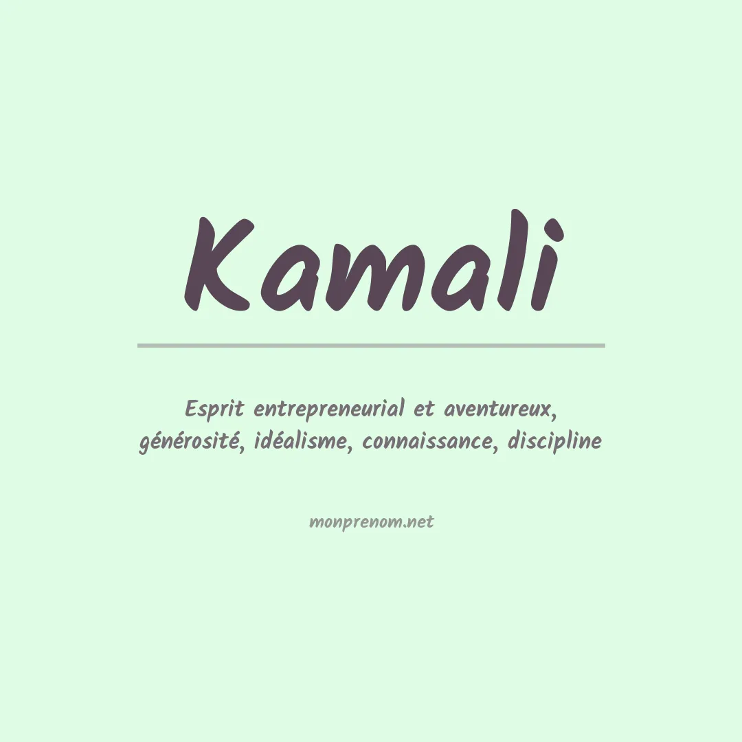 Prénom Kamali
