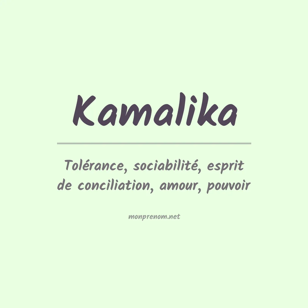 Signification du prénom Kamalika