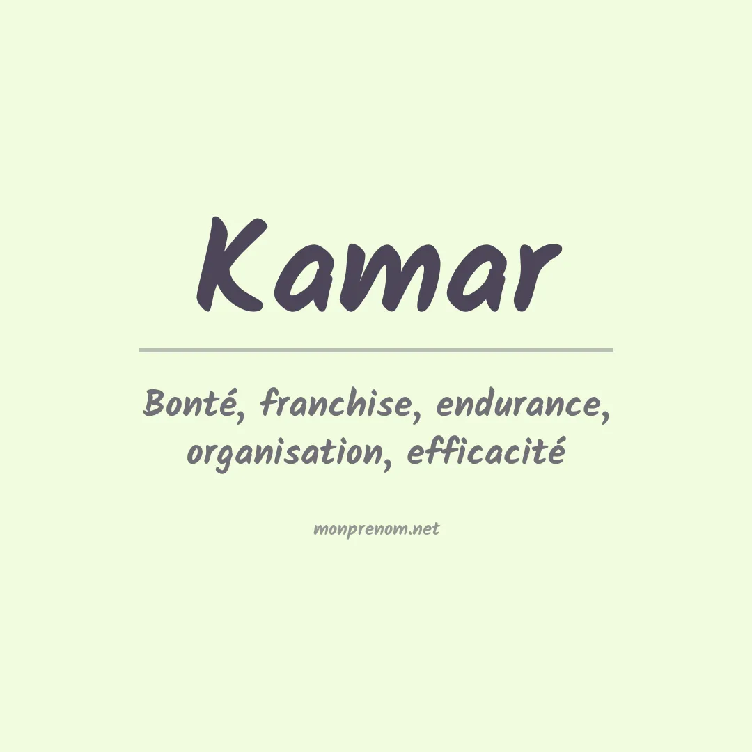 Signification du prénom Kamar