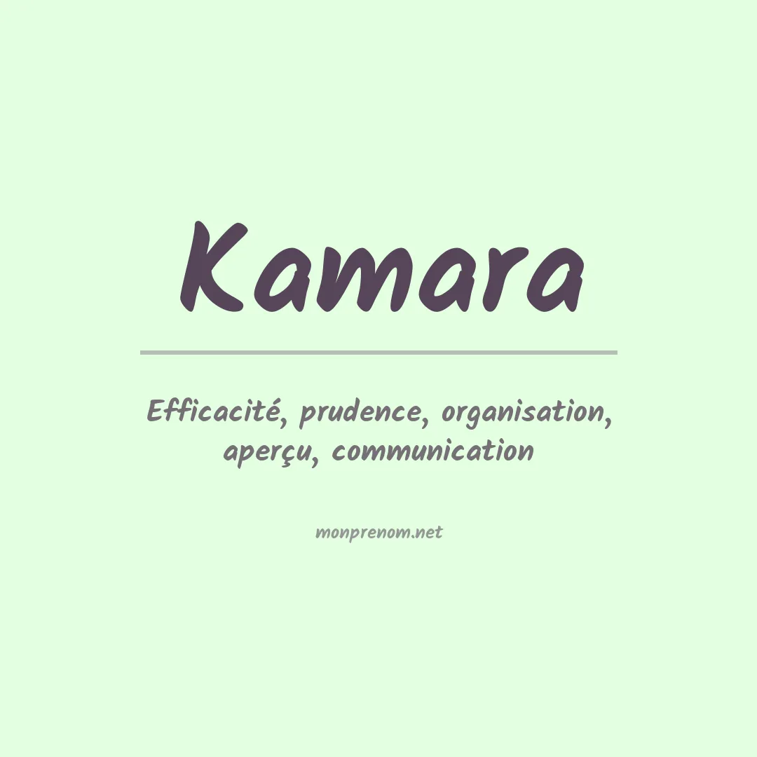 Prénom Kamara