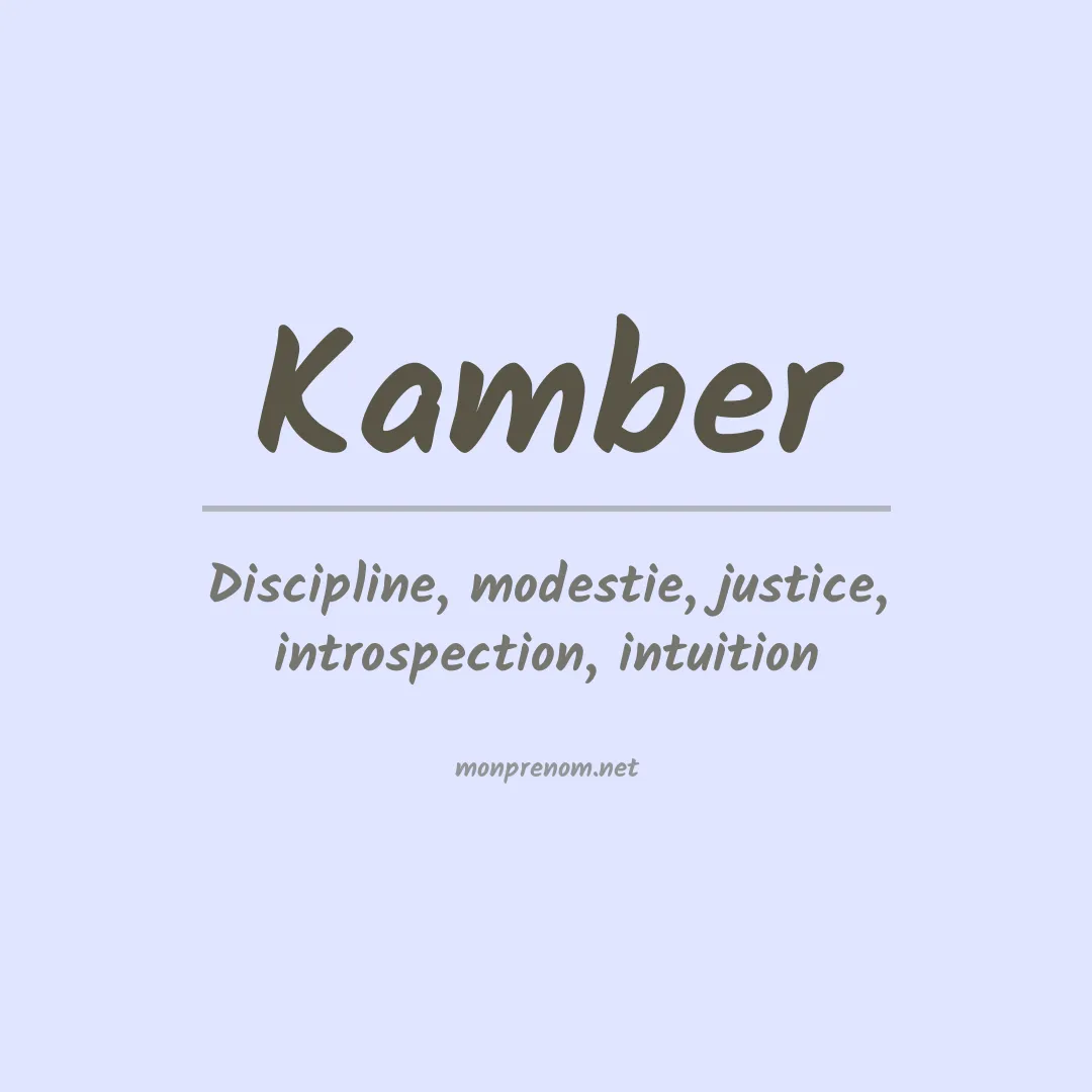 Prénom Kamber