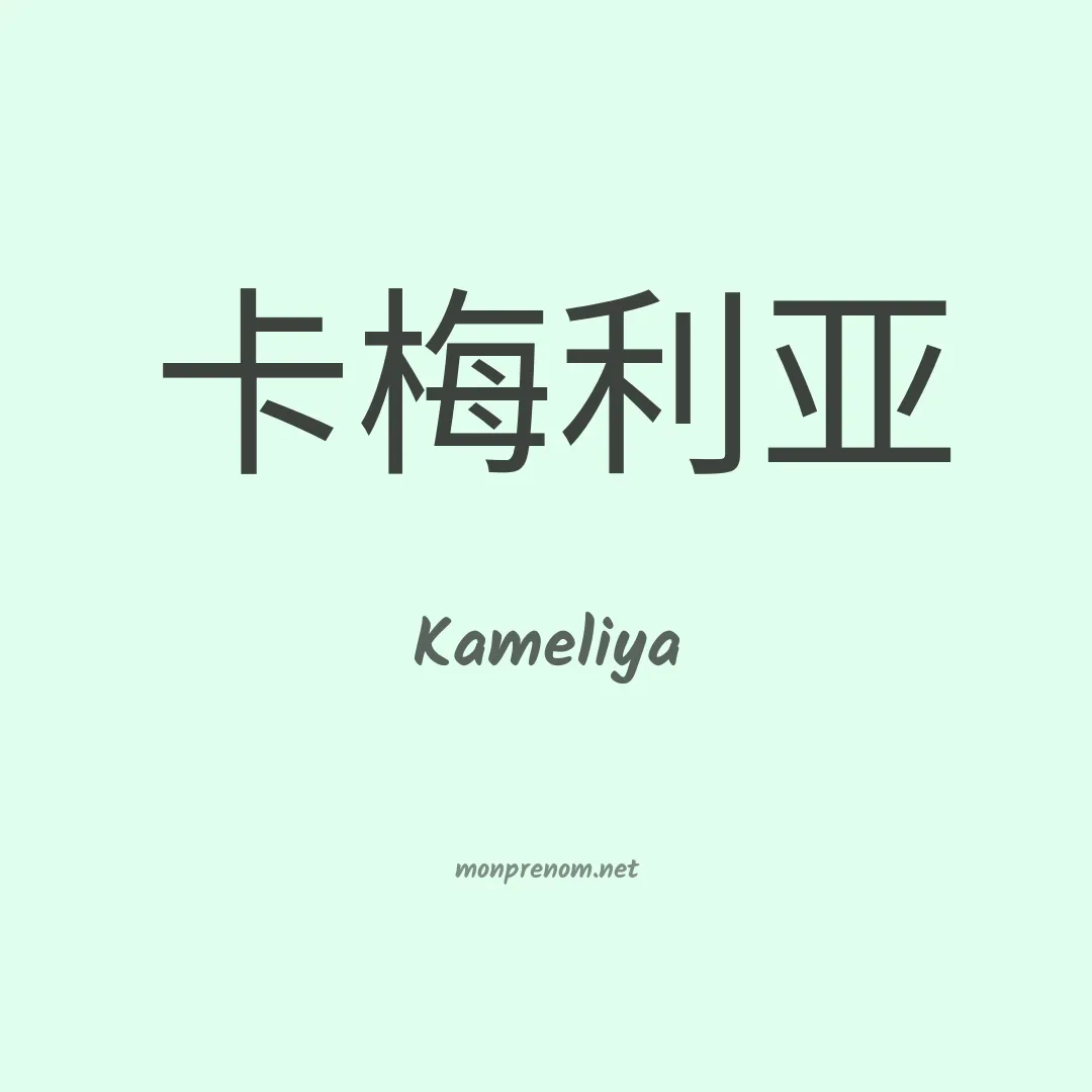 Kameliya en chinois