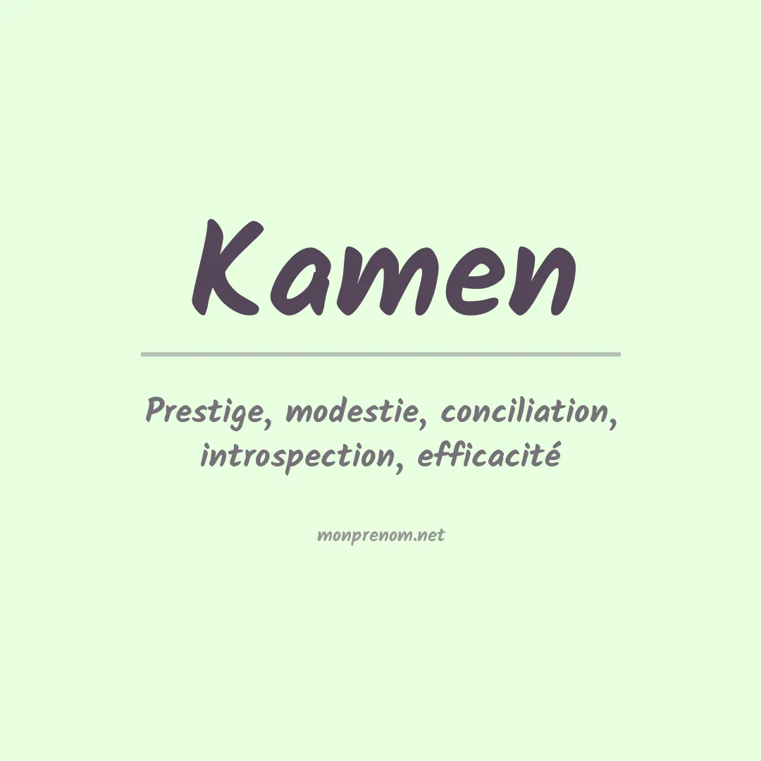Prénom Kamen