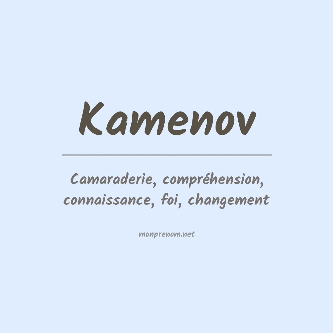 Prénom Kamenov