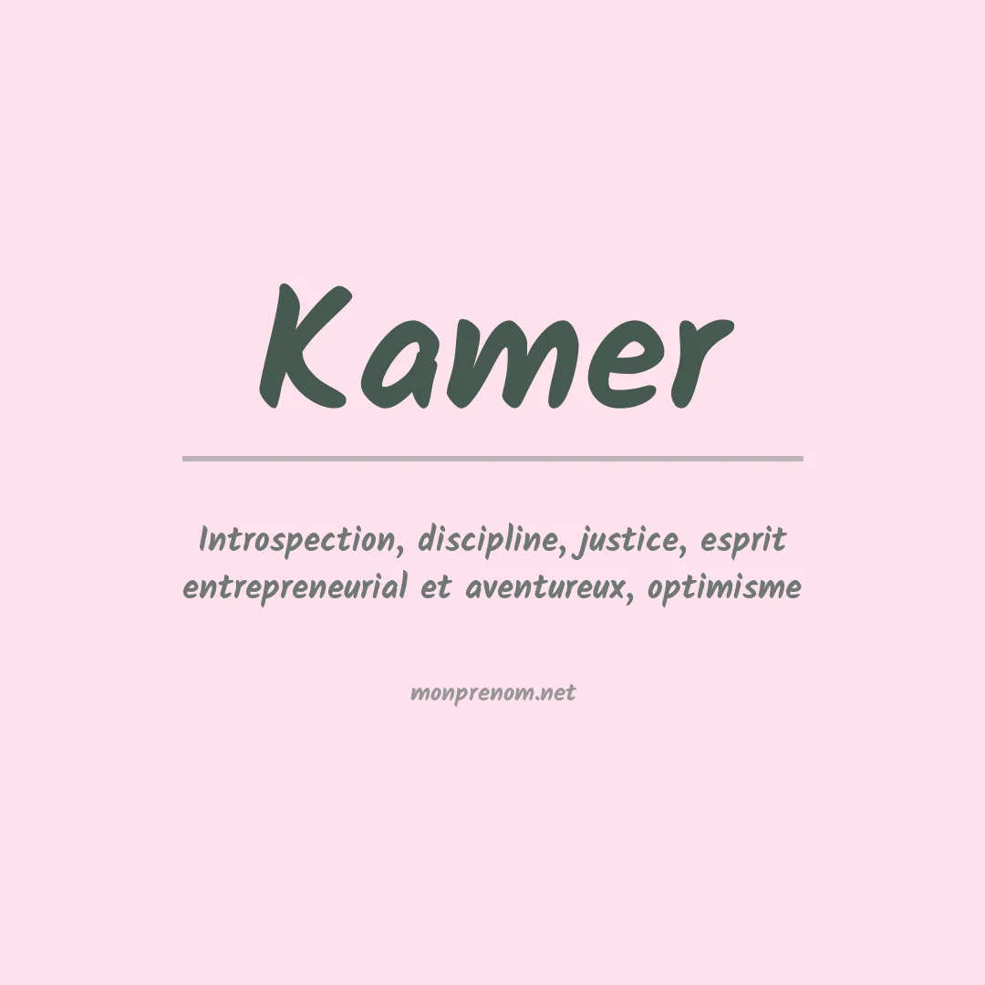 Prénom Kamer