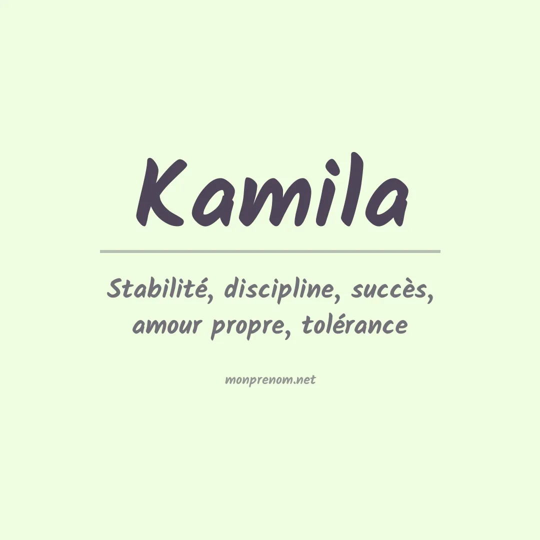 Signification du prénom Kamila