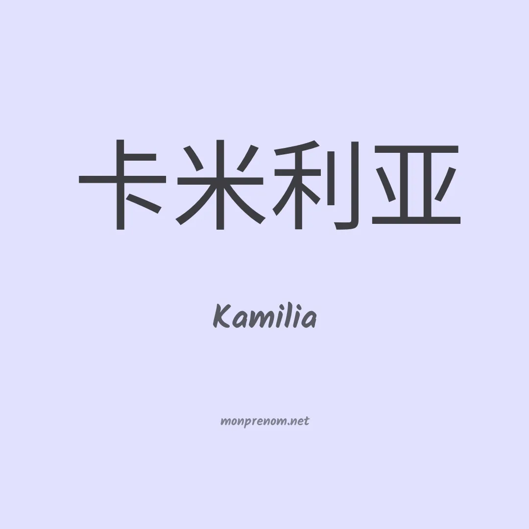 Kamilia en chinois