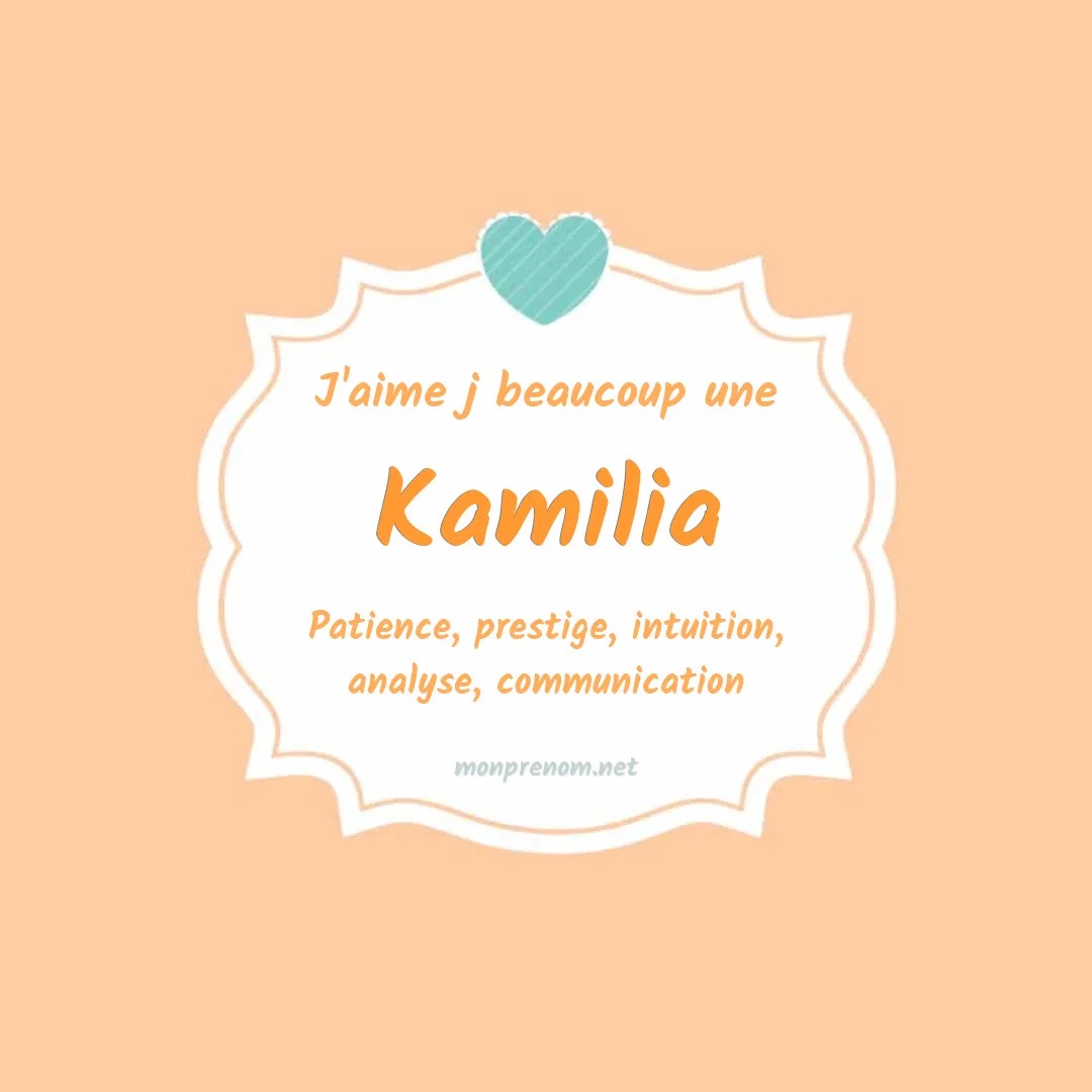J'aime beaucoup Kamilia