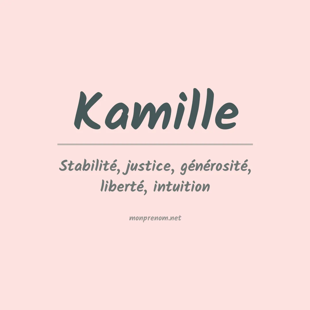 Prénom Kamille