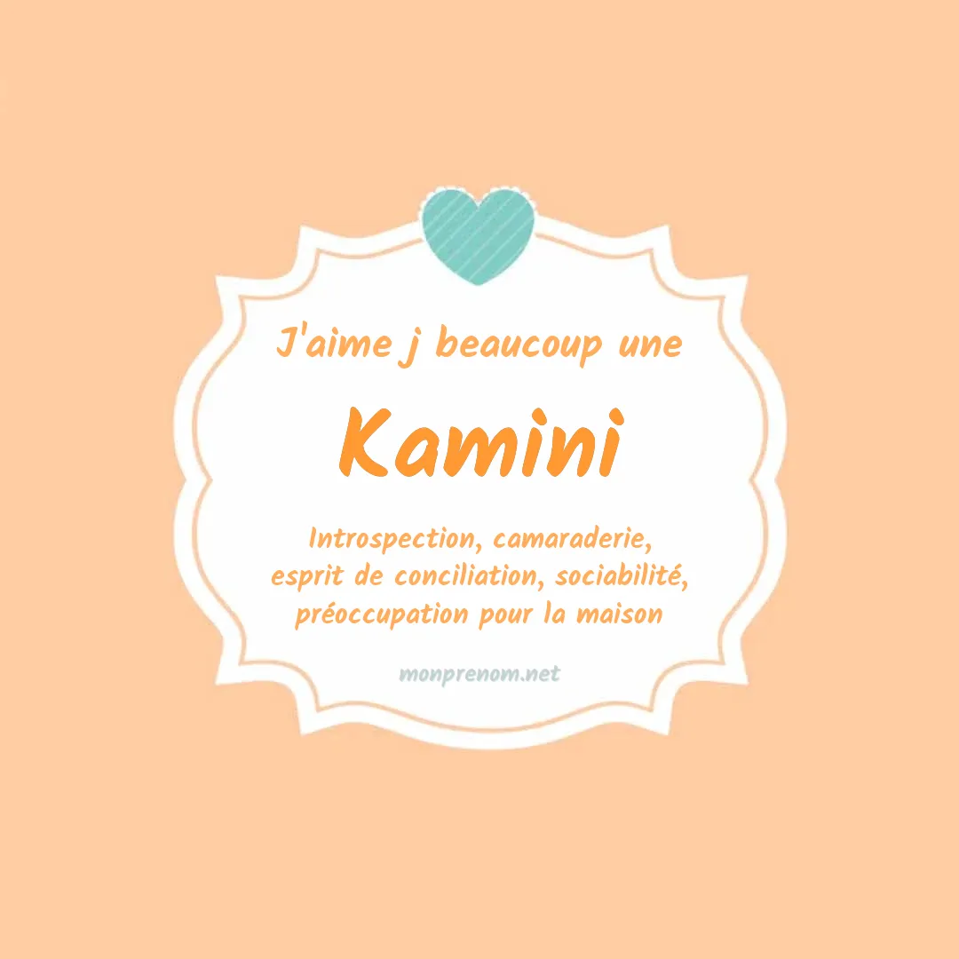 J'aime beaucoup Kamini