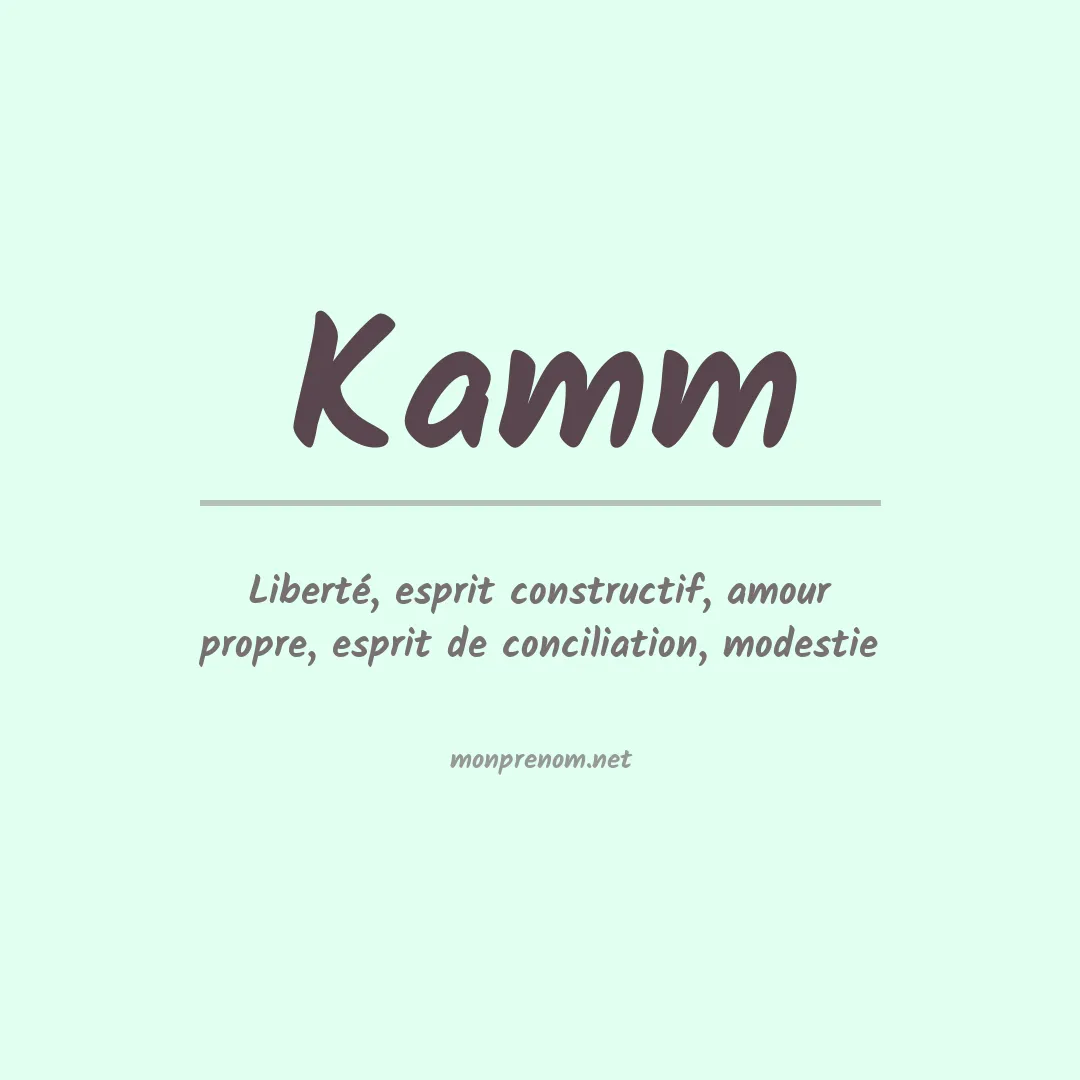 Prénom Kamm