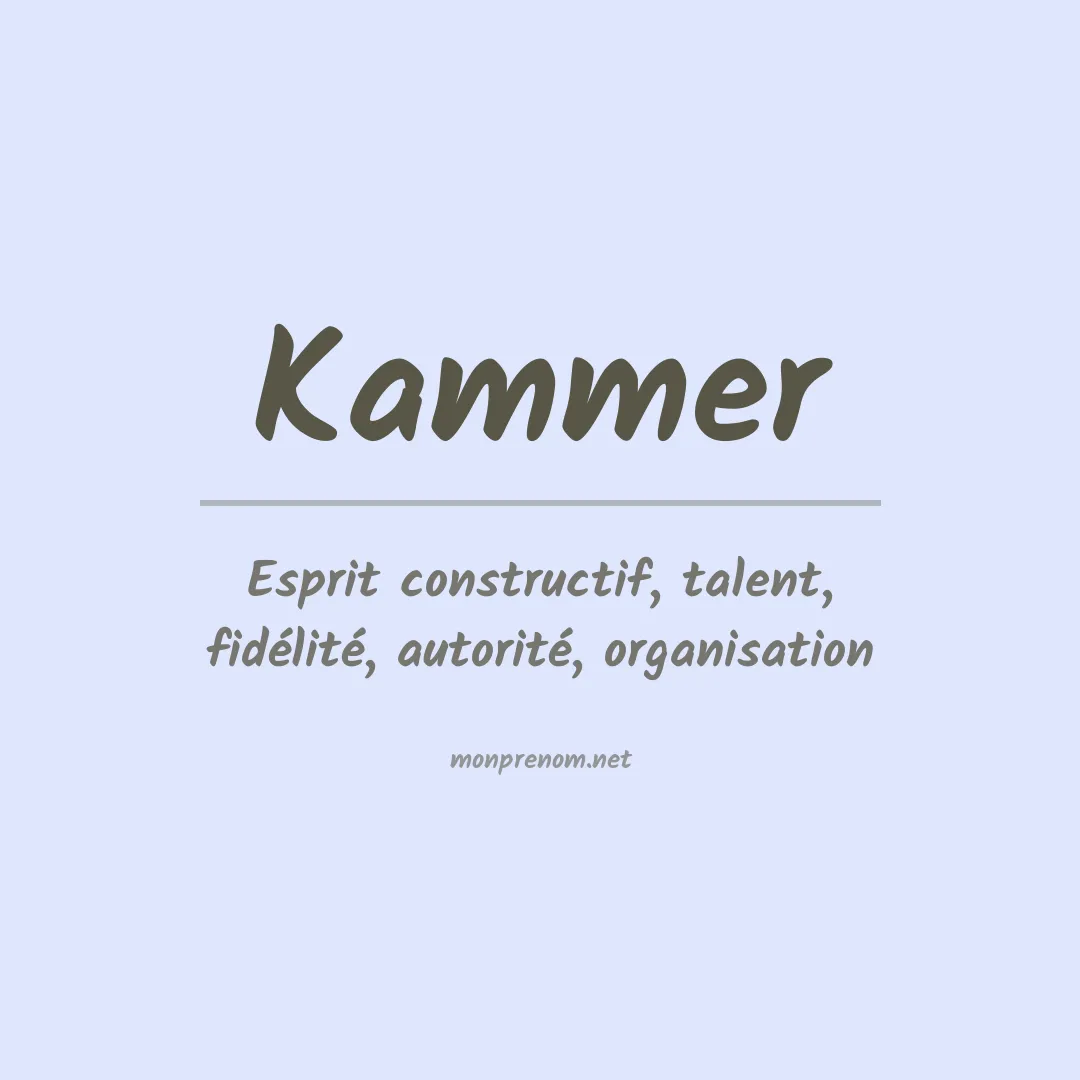 Prénom Kammer
