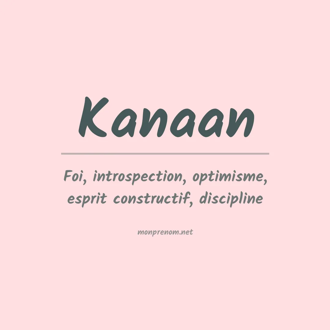 Prénom Kanaan
