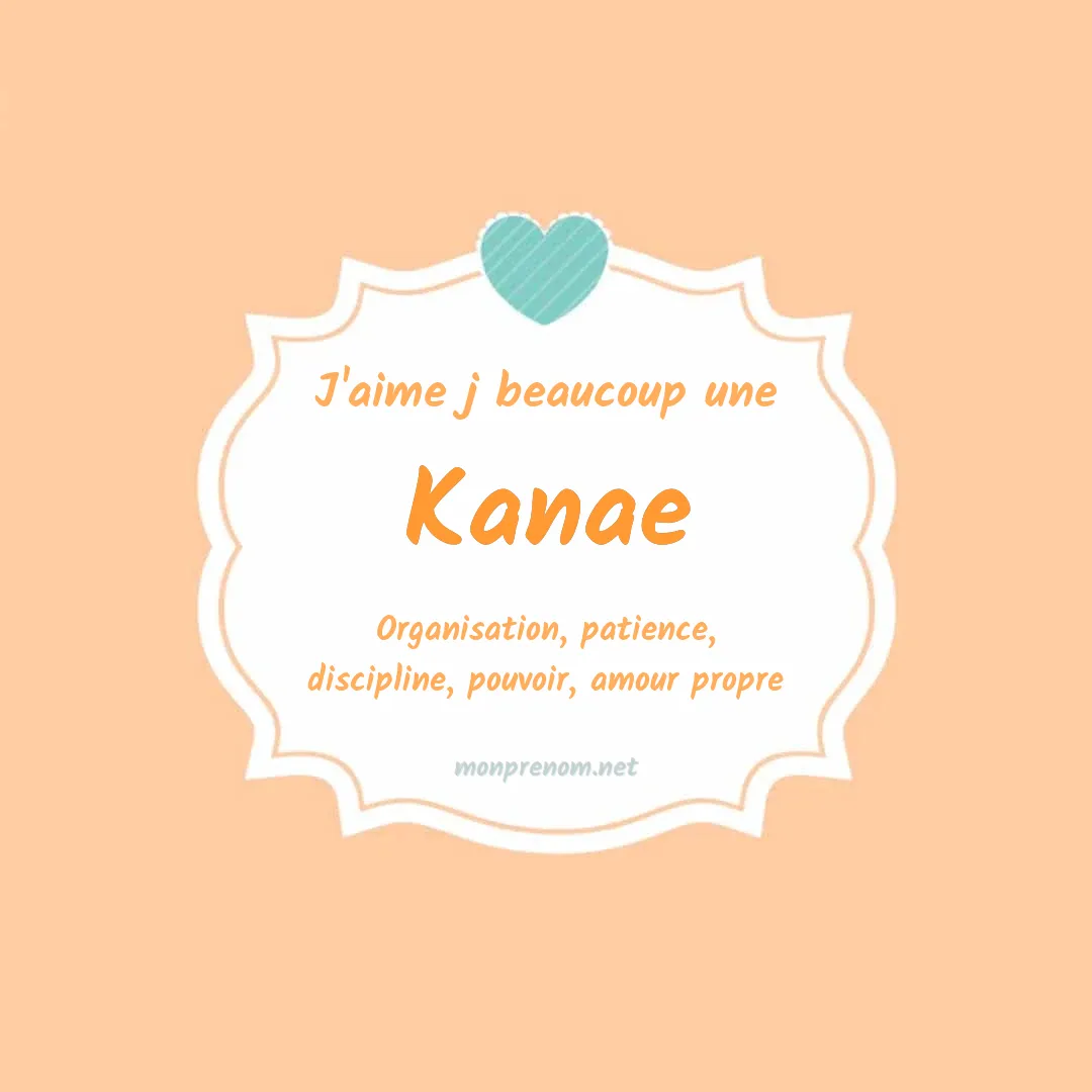 J'aime beaucoup Kanae