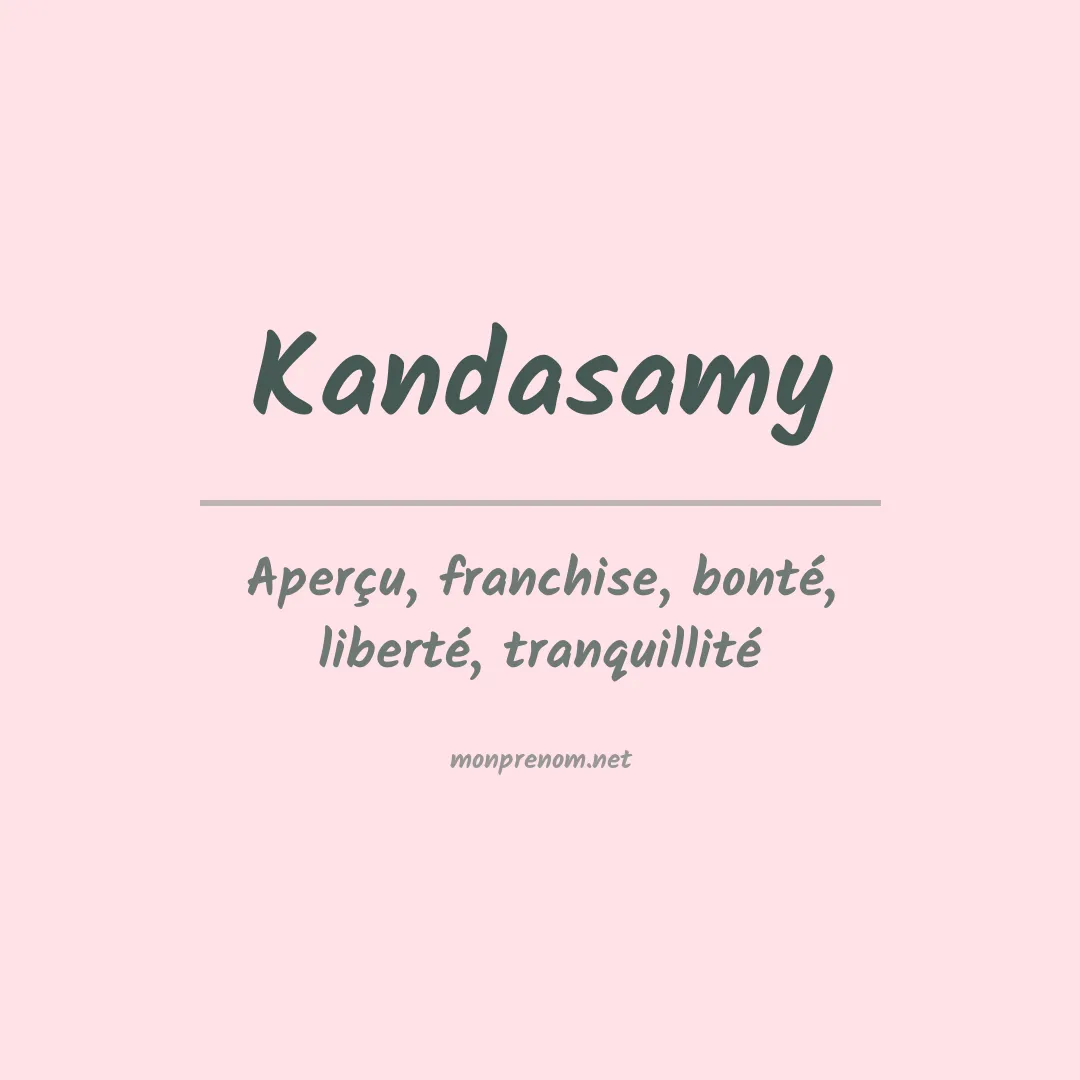 Prénom Kandasamy
