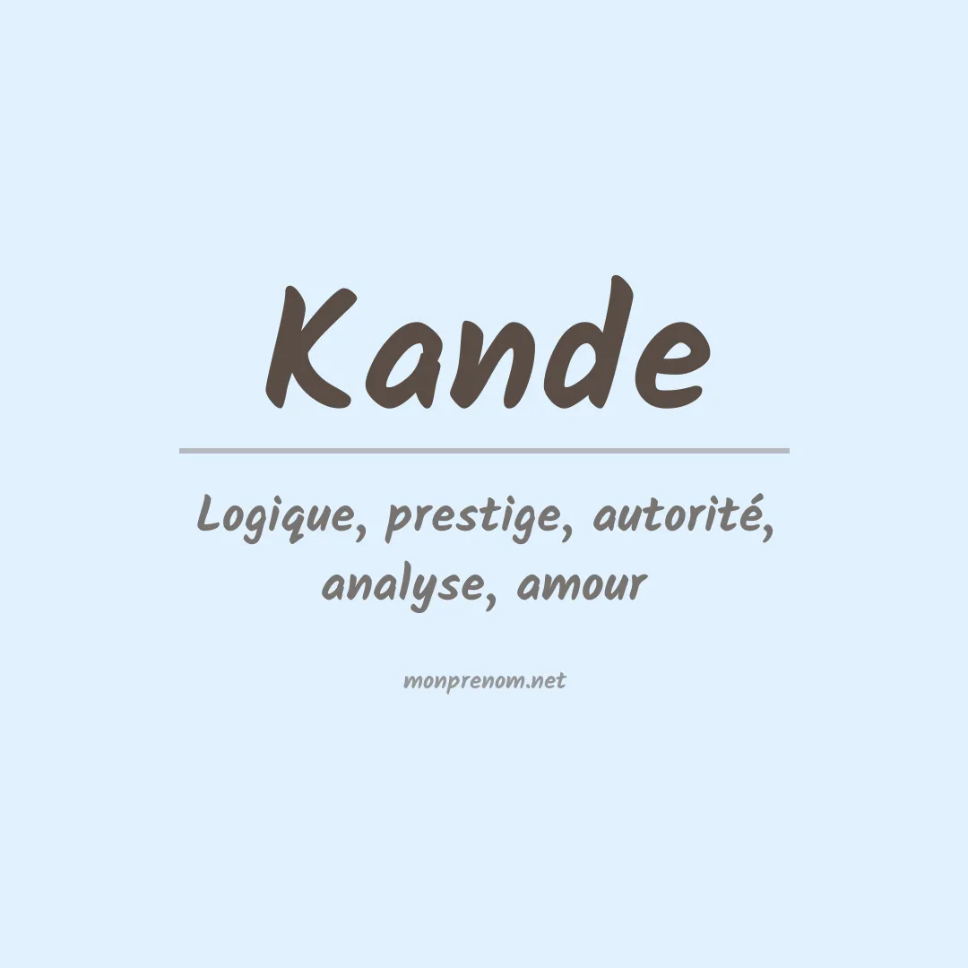 Prénom Kande