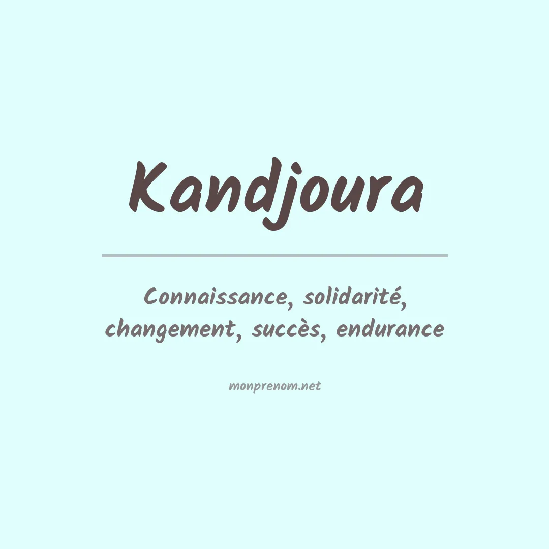 Prénom Kandjoura