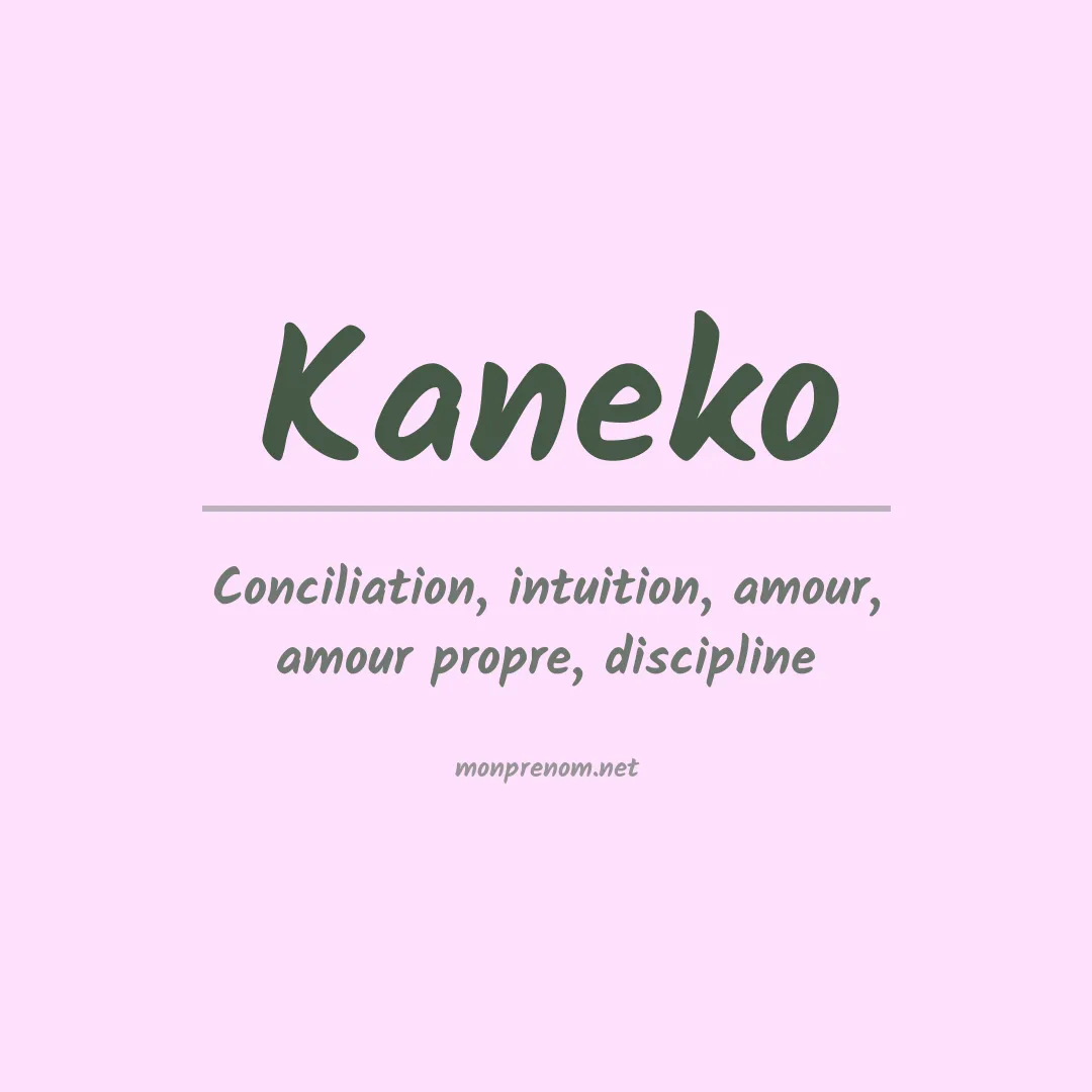 Prénom Kaneko