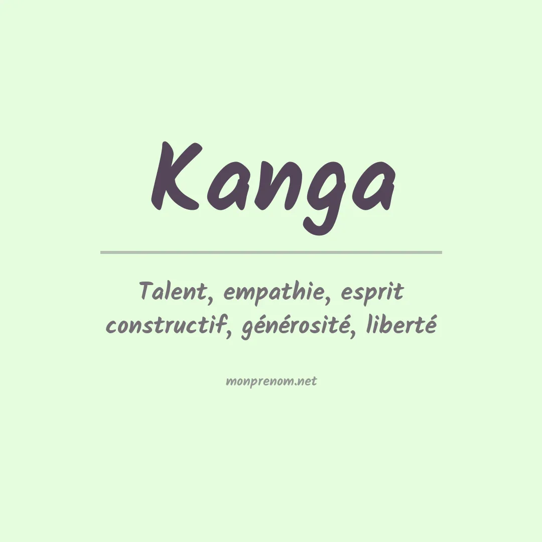 Signification du prénom Kanga
