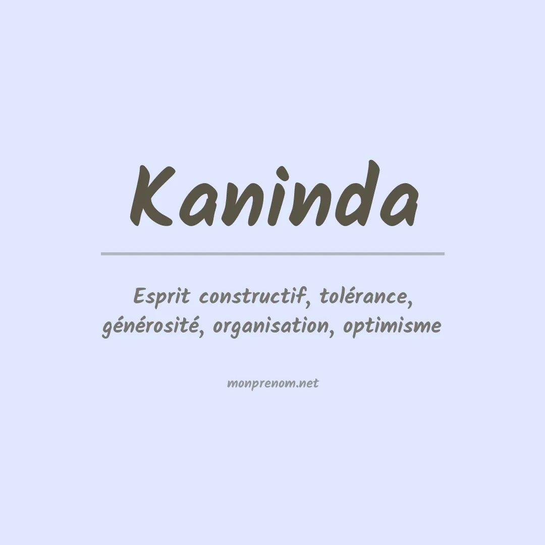 Signification du prénom Kaninda