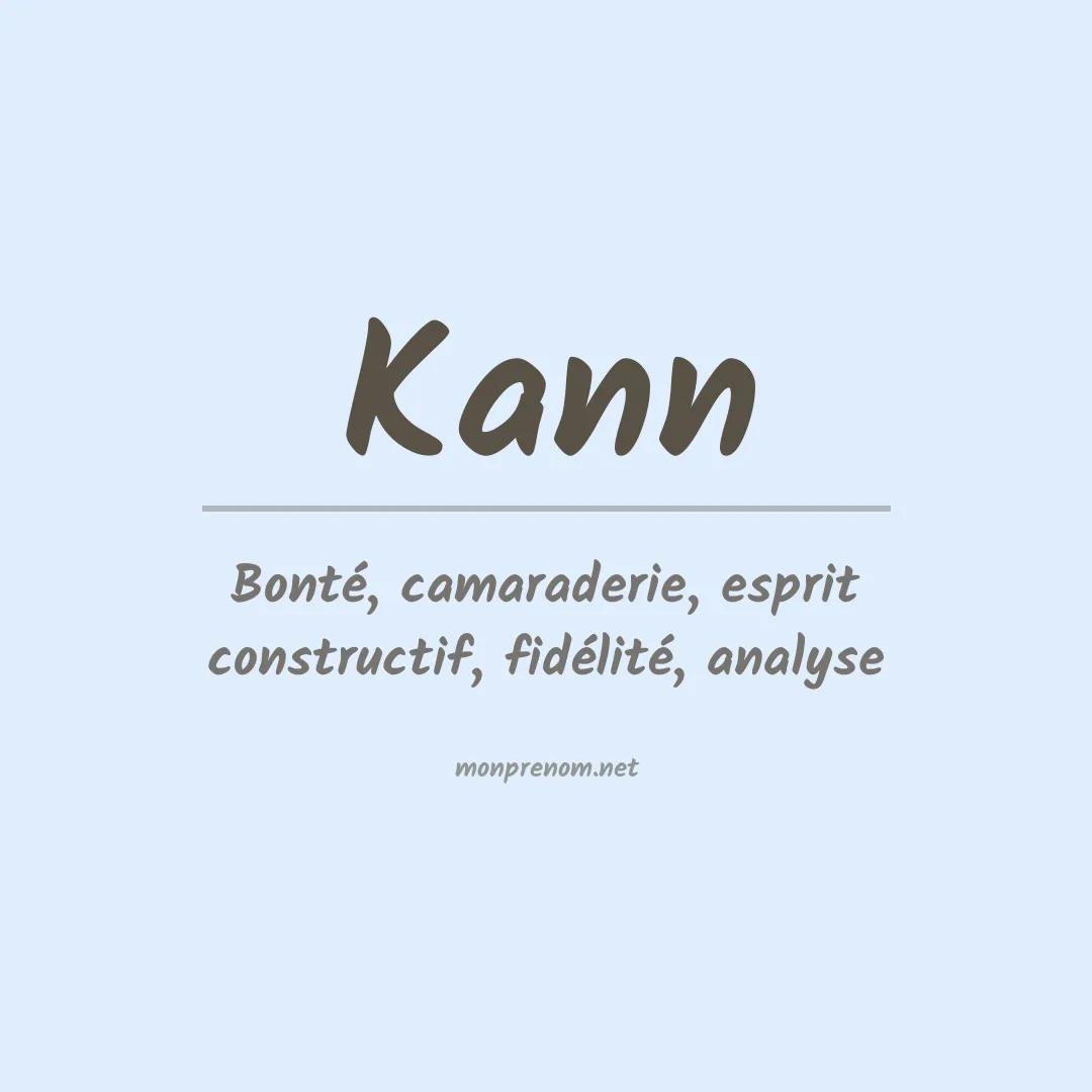 Prénom Kann