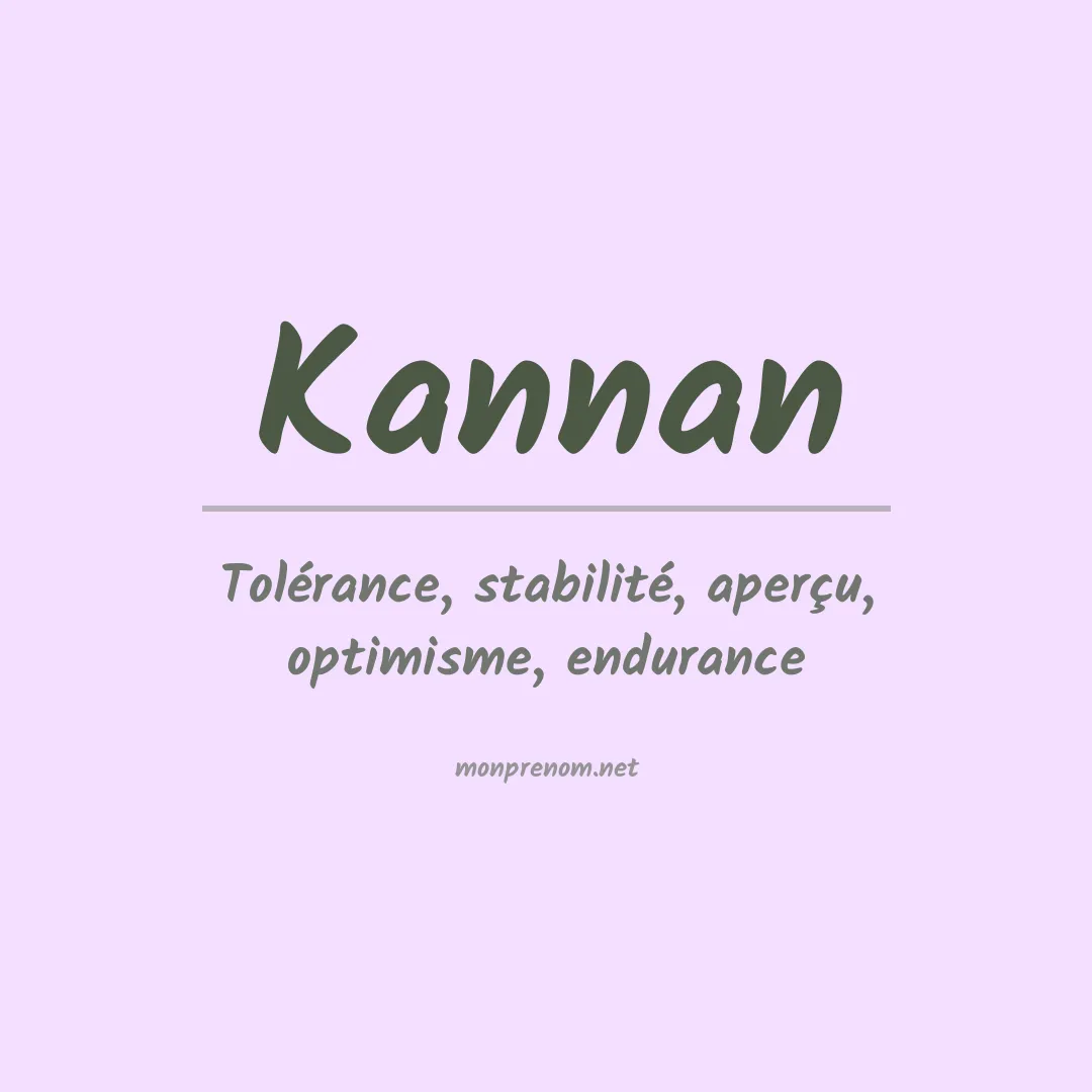 Prénom Kannan